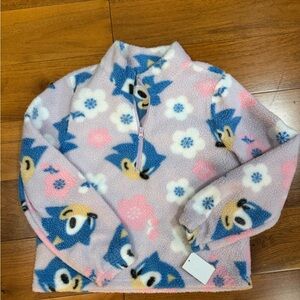 Kids Sonic the Hedgehog Fleece Sweatshirt - Pink and Blue